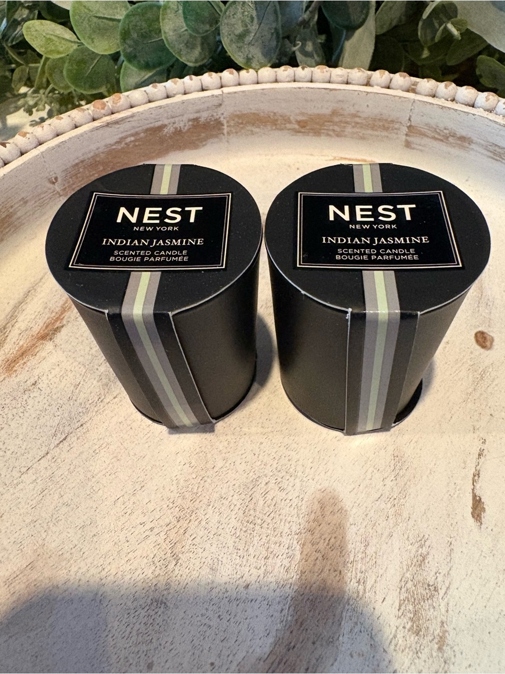NEST Indian Jasmine Scented Candle Duo in Black- listing is for 2
